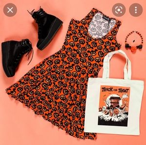 Sourpuss Batty Pumpkins Skater Dress!